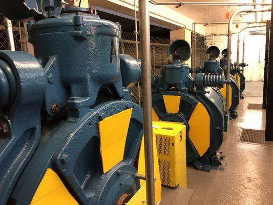 An Otis Elevator machine room.