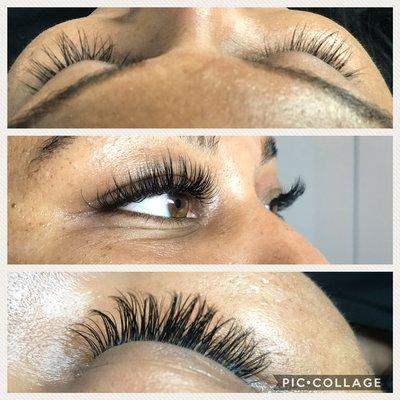 Wispy classic lashes