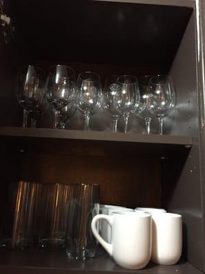 Plenty of glassware in cabana 402