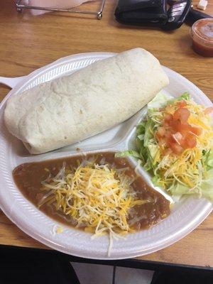 Combo Burrito Plate...it was simply amazing!