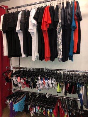 Some of the store's selection of men's underwear and t-shirts