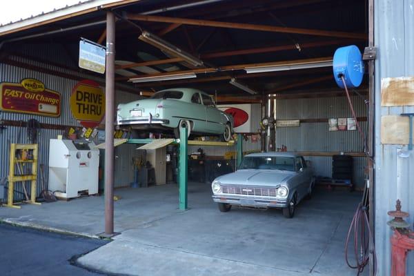 Some neat cars the owner has parked down here