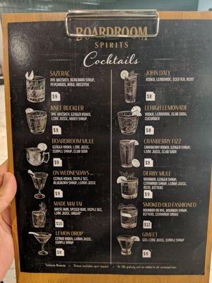 Cocktail Menu