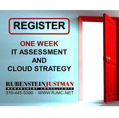 One-Week IT Assessment and Cloud Strategy Offer
 http://www.rjmc.net/one-week-assessment-cloud-strategy/