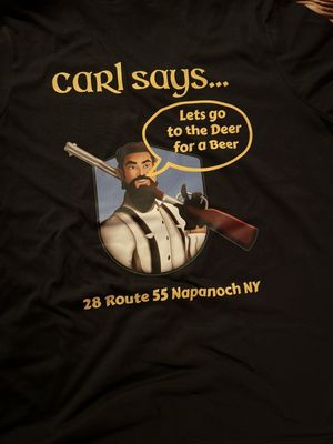 Shirts and hats available . Who's Carl? Come ask