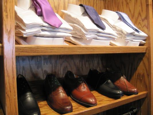 Some of our dress shirts, ties, & footwear