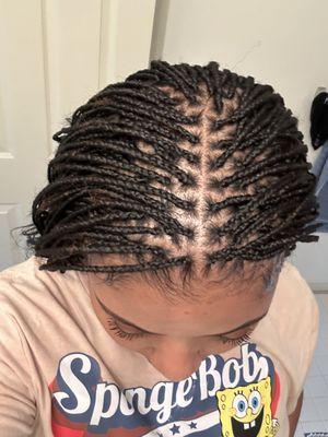 Medium to small braids