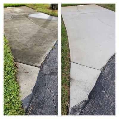 Driveway cleaning only $0.10 per square foot