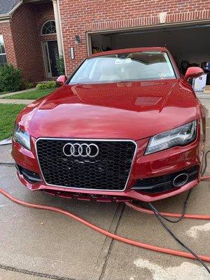 Exterior foaming wax wash