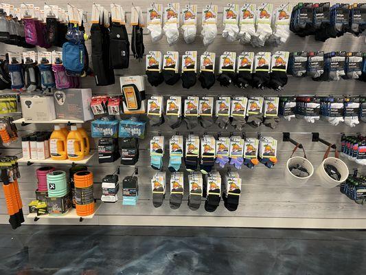 We carry all the accessories you'll need to run including socks, fuel, bottles, packs, and more!