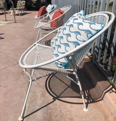 Vintage style pool chairs