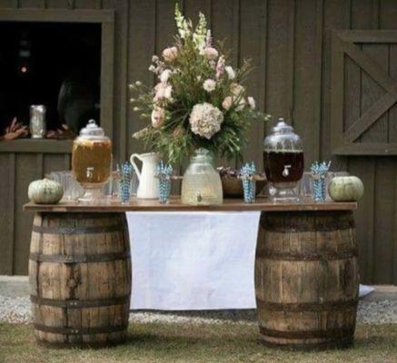 Let Our Whiskey Barrels Help You Create That Perfect Rustic Look For Any Event Or Wedding!