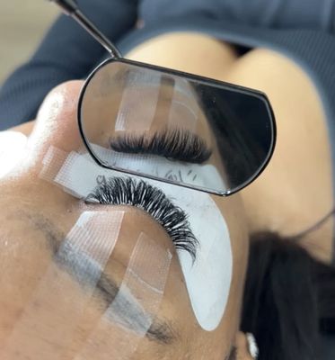 Luxury volume lash extension view.