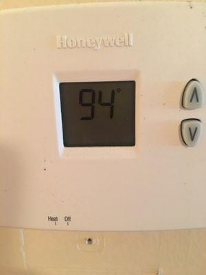 Example of how hot our apartment was this summer.