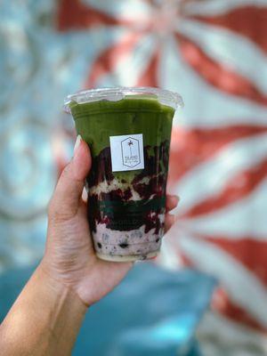 Matcha guava berry boba