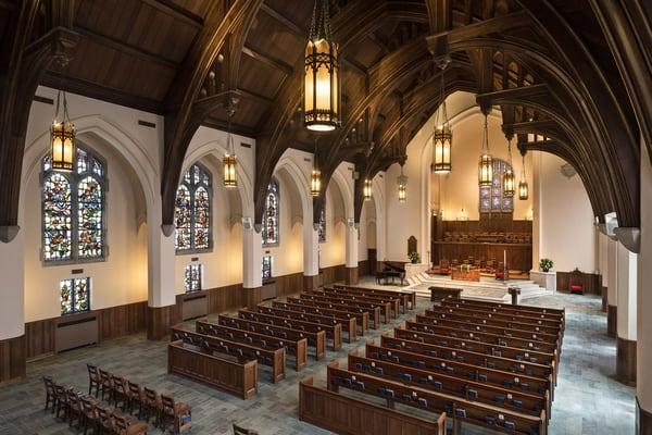 We recently completed a big update to our gorgeous neo-gothic sanctuary. You MUST hear the acoustics when the choir sings!