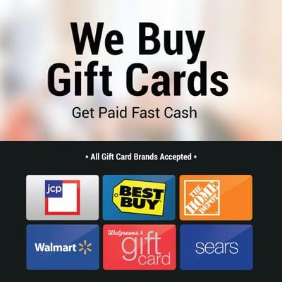 Paying up to 80% on your gift cards. Our competitors hate us because we pay more!