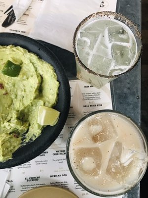 Diablo marg and spiked horchata