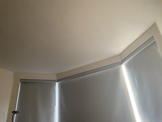 Bright morning light, no lights on in apartment. This is what I woke up to this morning.  Supposed to be blackout shades.