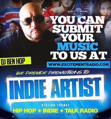 Artist can send their music for airplay. Go to our website and click on the "Submit Music" tab for all the info.