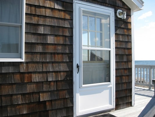 Storm door installation