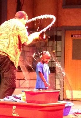 One of our students was chosen to come on stage while at the Cape Playhouse Bubble-icious field trip.