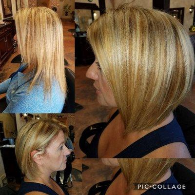 Sexy a-symmetrical stacked bob