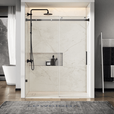 Lowricoa frameless double sliding shower door SS05