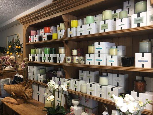 Newlins offers a beautiful assortment of Lafco candles in a variety of scents for everyone's noses.