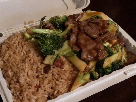 Beef . W. Broccoli  Roast Pork Fried Rice