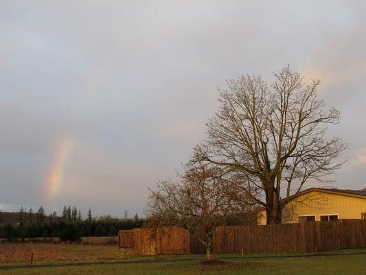 Rainbow over the main house