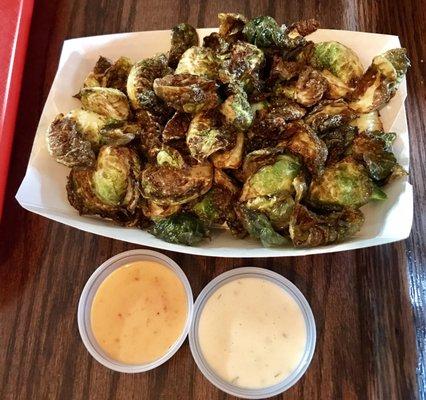 Fried brussel sprouts are a must.