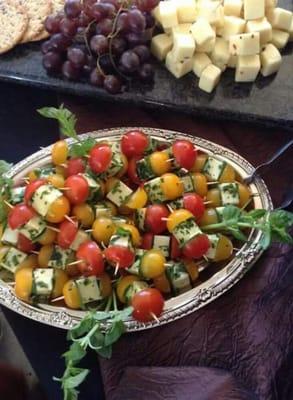 Caprese skewers. We do all kinds of appetizers.