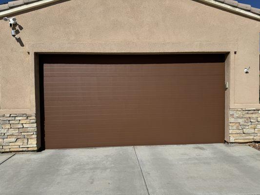 Fully painted and completed garage door