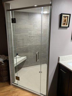 Finished custom shower