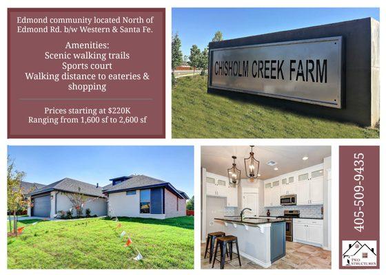 Come by and see our Edmond community Chisholm Creek Farms!