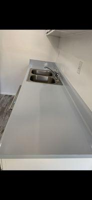 Kitchen counter top Gray color