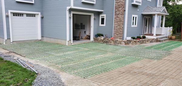 Driveway heat install