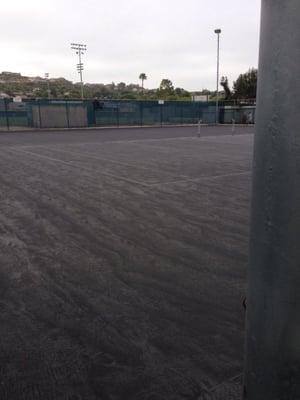 Resurfacing 4 courts.