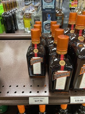 375 ml Cointreau at ABC Store $24.99...... 375 ml Cointreau at Crestline Package Store $39.99......