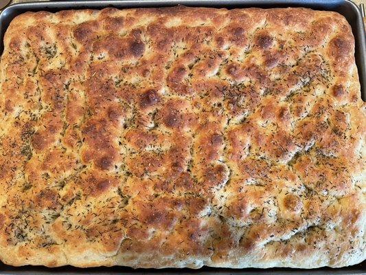 Focaccia with Thyme and Oregano