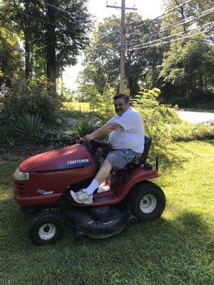 Donations keep us operating 6 homes like this sit down mower.