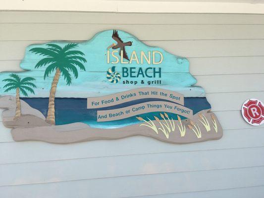 Island Beach sign.