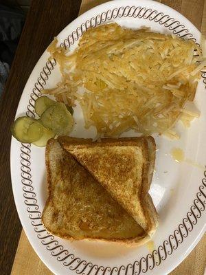 Kids Grilled Cheese with Hashbrowns