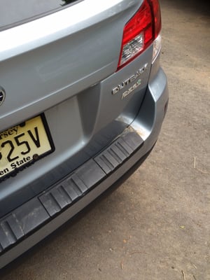 Mud on the right side of bumper.