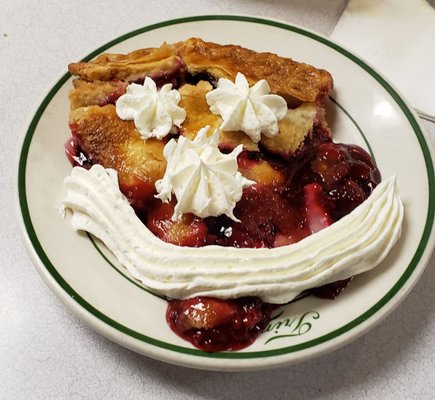 Raspberry pie with a beautiful smile