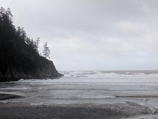 The Devils Cauldron, as seen from Short Sands Beach. Near Cannon Beach, Oregon.