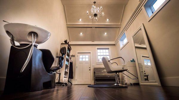 Inside the adorable salon.