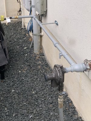 Gas line for generator