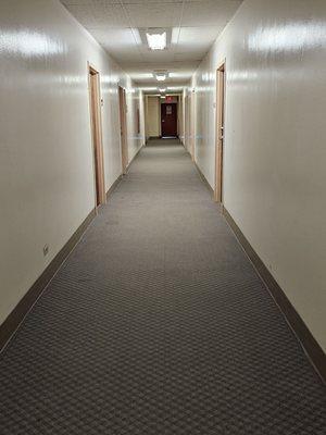 Clean, well-lit hallway